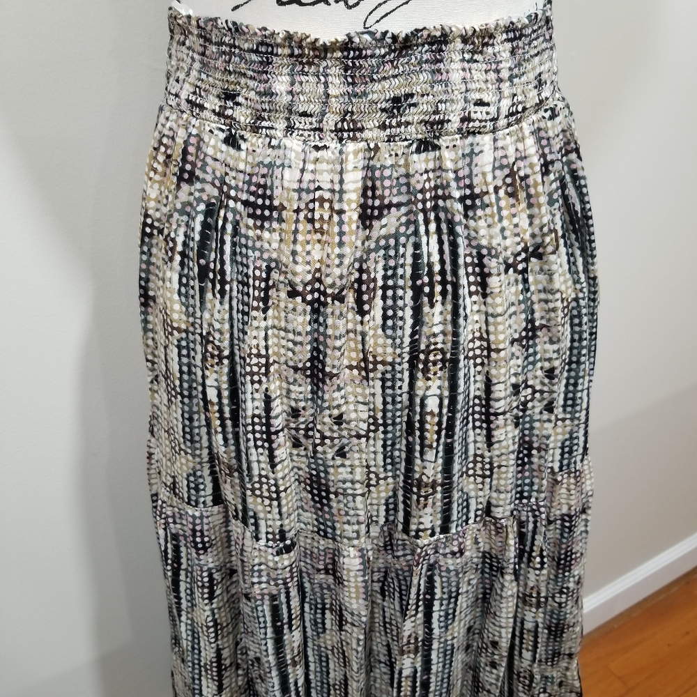 SOLITAIRE Boho Tiered Ruffle Skirt Size M, Elastic Waist at the back... - Picture 8 of 17
